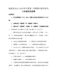 安徽省淮北市濉溪县2024-2025学年八年级下学期6月期末历史试题（含答案）