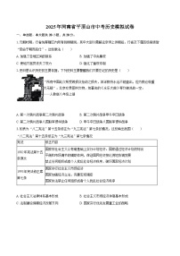2025年河南省平顶山市中考历史模拟试卷-普通用卷