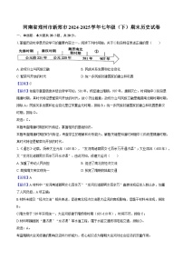 河南省新郑市2024-2025学年七年级（下）期末历史试卷（解析版）