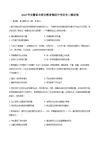 2025年安徽省合肥市教育集团中考历史三模试卷（含答案）