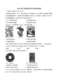 2025年江苏省苏州市中考历史试卷（含解析）