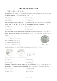 2025年湖北省中考历史试卷（含解析）