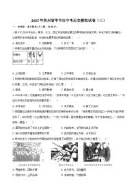 2025年贵州省毕节市中考历史模拟试卷（三）【含答案】