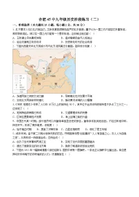 【9历二模】2025年安徽合肥市第四十五中学中考二模历史试题（含解析）