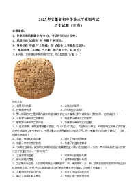 安徽省芜湖市第二十七中学2024-2025学年九年级下学期学业水平模拟考试历史试题（含解析）