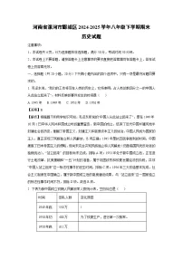 河南省漯河市郾城区2024-2025学年八年级下学期期末历史试卷（解析版）