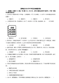 湖南省2025年中考历史真题试卷及答案