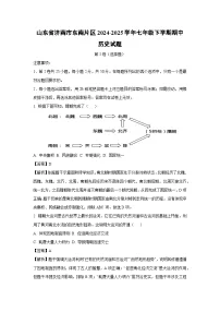 山东省济南市东南片区2024-2025学年七年级下学期期中历史试卷（解析版）