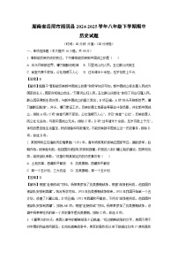 湖南省岳阳市湘阴县2024-2025学年八年级下学期期中历史试卷（解析版）