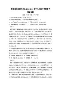 湖南省岳阳市湘阴县2024-2025学年八年级下学期期中历史试卷（解析版）