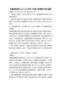 安徽省芜湖市2024~2025学年八年级下学期期中历史试卷（解析版）