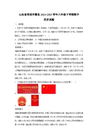 山东省菏泽市曹县2024-2025学年八年级下学期期中历史试卷（解析版）
