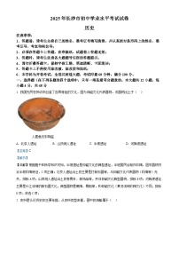 2025年湖南省长沙市中考历史真题（含答案解析）