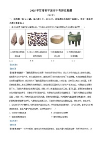 2025年甘肃省平凉市中考历史真题（含答案解析）