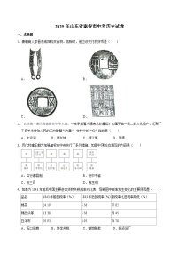 2025年山东省泰安市中考历史试卷及答案