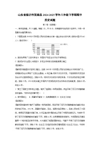 【历史】山东省临沂市莒南县2024-2025学年八年级下学期期中试题（解析版）