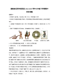 湖南省岳阳市湘阴县2024-2025学年七年级下学期期中历史试卷（解析版）