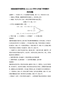 河南省南阳市新野县2024-2025学年七年级下学期期中历史试卷（解析版）