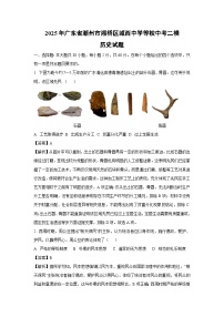 2025年广东省潮州市湘桥区城西中学等校中考二模[中考模拟]历史试卷（解析版）