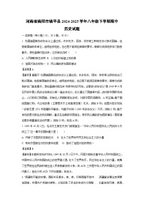 河南省南阳市镇平县2024-2025学年八年级下学期期中历史试卷（解析版）