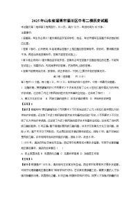 2025年山东省淄博市淄川区中考二模历史试卷（解析版）
