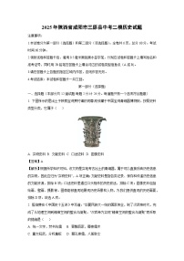 2025年陕西省咸阳市三原县中考二模历史试卷（解析版）