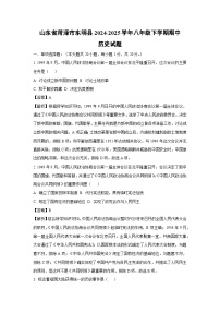 山东省菏泽市东明县2024-2025学年八年级下学期期中历史试卷（解析版）