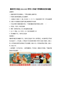 重庆市万州区2024-2025学年八年级下学期期末历史试卷（解析版）