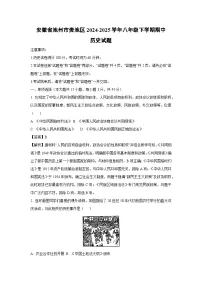 安徽省池州市贵池区2024-2025学年八年级下学期期中历史试卷（解析版）