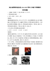 河北省邯郸市成安县2024-2025学年八年级下学期期中历史试卷（解析版）