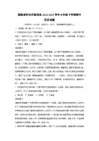 湖南省怀化市溆浦县2024-2025学年七年级下学期期中历史试卷（解析版）