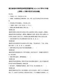 浙江省绍兴市柯桥区柯桥区联盟学校2024-2025学年八年级上学期11月期中历史与社会试卷（解析版）