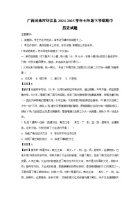 广西河池市环江县2024-2025学年七年级下学期期中历史试卷（解析版）