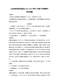 山东省菏泽市成武县2024-2025学年八年级下学期期中真题历史试卷（解析版）