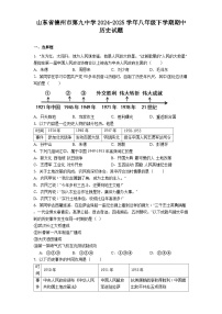山东省德州市第九中学2024-2025学年八年级下学期期中历史试题（解析版）