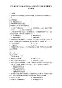 江西省宜春市丰城中学2024-2025学年八年级下学期期末历史试题（解析版）