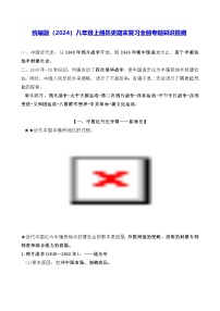 统编版（2024）八年级上册历史期末复习全册专题知识提纲 学案
