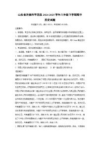 山东省济南市平阴县2024-2025学年八年级下学期期中历史试卷（解析版）
