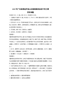 2025年广东省清远市连山壮族瑶族自治县中考三模历史试卷（解析版）