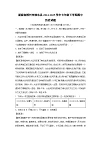 【历史】湖南省郴州市桂东县2024-2025学年七年级下学期期中试题（解析版）