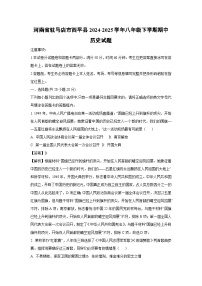 【历史】河南省驻马店市西平县2024-2025学年八年级下学期期中试题（解析版）