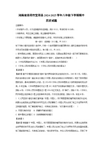【历史】河南省洛阳市宜阳县2024-2025学年八年级下学期期中试题（解析版）