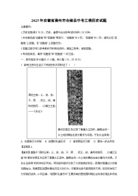 【历史】2025年安徽省滁州市全椒县中考三模试题（解析版）