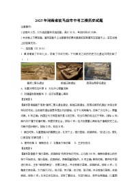 【历史】2025年河南省驻马店市中考三模试题（解析版）