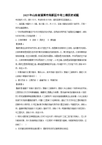 【历史】2025年山东省淄博市高新区中考二模试题（解析版）