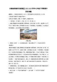 【历史】安徽省淮南市田家庵区2024-2025学年七年级下学期期中试题（解析版）