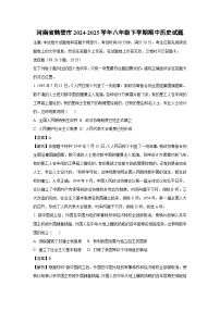 河南省鹤壁市2024-2025学年八年级下学期期中历史试卷（解析版）