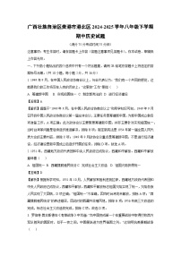 广西壮族自治区贵港市港北区2024-2025学年八年级下学期期中历史试卷（解析版）