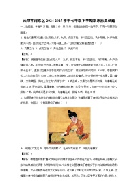 天津市河东区2024-2025学年七年级下学期期末历史试题（解析版）