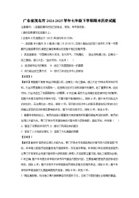 广东省茂名市2024-2025学年七年级下学期期末历史试题（解析版）